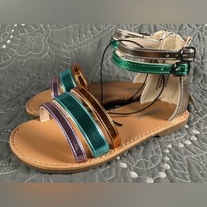Thereabouts Girls Addison Gold Multi Gladiator Sandals NWT Various Sizes